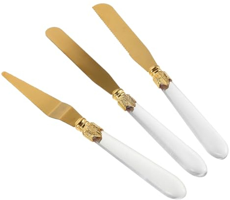 STOBAZA Ensemble De 3 Couteaux À Fromage Pelle Couteau À Beurre Spatule À Badigeonner Mini Couteaux À Fromage Pour Apéritifs