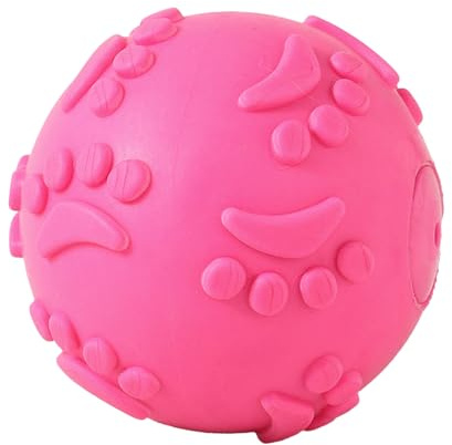 Outdoor Dog Chew Ball - Long-Lasting Squeak Sound, Tough Rubber Construction, Elastic Bounce Action, Gentle dentals Care | Squeaker Toy For Large Medium Dogs Fetch Training Exercise Fun Playtime