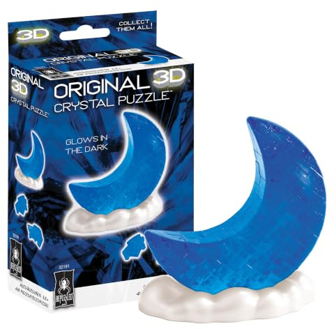 Glowing Moon Crystal 3D Puzzle, 48-teiliges Denksportspiel, ab 12 Jahren