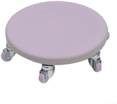 Startbuymore Rullo silenzioso per addominali a sei ruote, per fitness a casa, con rotazione a 360 gradi, cuscino antiscivolo, supporta fino a 150 kg, stabile, viola, rosa