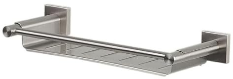 Spirella Wand-Glasablage NYO Badezimmerablage Ablage Wandablage für das Badezimmer Edelstahl 30cm - zum kleben und bohren