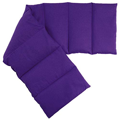 Extra long - Coussin aux noyaux de cerises compartimenté en huit 75x20cm - violet - Coussin bouillotte sèche - Compresse froide
