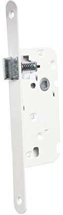Bricard 2678 Serrure à encastrer axe 40 mm pour Porte de Salon, Cuisine, sans Clé, coloris Blanc
