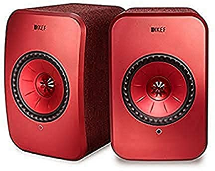 KEF LSX WLAN Lautsprecher Rot, Aktivlautsprecher | Airplay 2 | Musikstreaming | Multiroom | Bluetooth | Spotify | Tidal | Roon