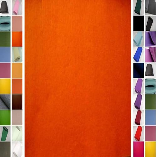 StoffBook orange Filzstoff BastelFilz TaschenFilz 5mm, Dekoration, BastelArbeit, Kindergarten, Bekleidung, NadelFilz, DecoFilz, Stoff zum Nähen & Kleben, vielseitiger BastelStoff, b531