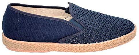 Playera DE Calle para Hombre Zapatilla ELÁSTICOS Rejilla Lona Marino 21670 (Azul, 39)