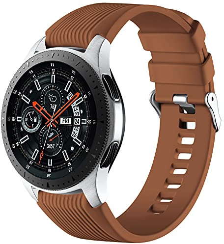 Mastten 22mm Silicone Strap Compatible With Samsung Galaxy Watch 46mm /Galaxy Watch 3 45mm /Gear S3 Frontier/Classic, Soft Silicone Sport Wristband Replacement Straps For Men Women