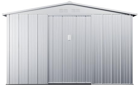 Vente-unique - Abri de Jardin métal en Acier galvanisé Gris 7,82 m² - Linus