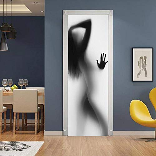 VIRANDA 3D Türtapete Selbstklebend Türaufkleber - Frau - Türfolie Poster Moderne PVC Abnehmbar Wasserdichte Umweltschutz Tür Stickers 77 x 200 cm