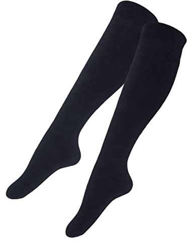 Kniestrümpfe 6 Paar Damen Thermo Winterstrümpfe mit Innenfrottee
