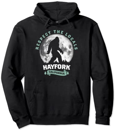Hayfork California Bigfoot Night Walk Retro Pullover Hoodie