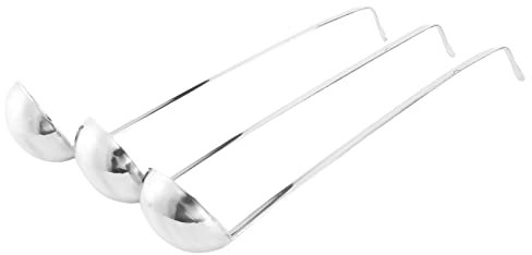 Hagsnec 3 PièCes Louche en Acier Inoxydable PoignéE À Soupe Louche avec Jante Verseuse pour la Cuisine Cuisson Sauce Soupe (4)