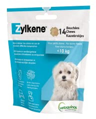 Zylkene® Chews (14 x) Zur Stressreduzierung | Für kleine Hunde | Ergänzungsfuttermittel für mehr Wohlbefinden in ungewohnten Situationen | Für kleine Hunde < 10 kg