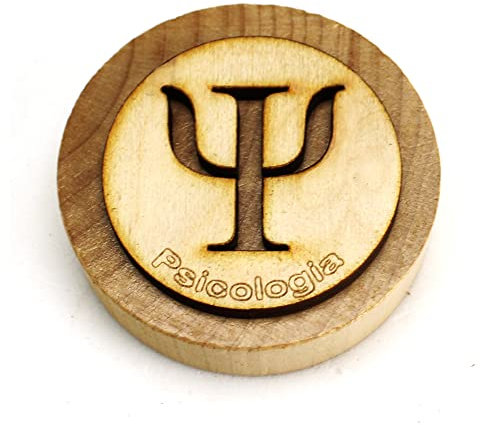 DLM 32692 (Kit 12 Pezzi) Apri Bottiglie Apribottiglie con Calamita Moderno Design Tondo in Legno + Scatolina in bambù Laurea in Psicologia bomboniera