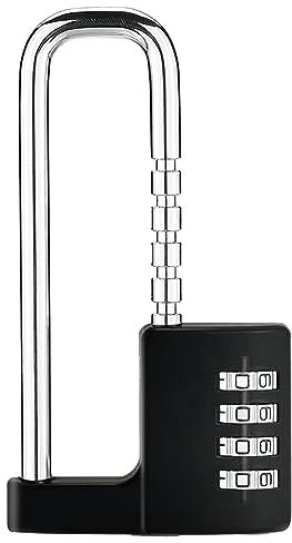 Geieold Lucchetto a combinazione per esterni, impermeabile, lucchetto con codice, multifunzione, regolabile, durevole, riutilizzabile, facile da usare, colore nero.