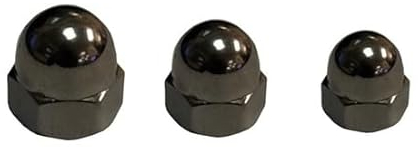 Hutmuttern DIN 1587 Edelstahl Schwarz M8 (5, M 8)