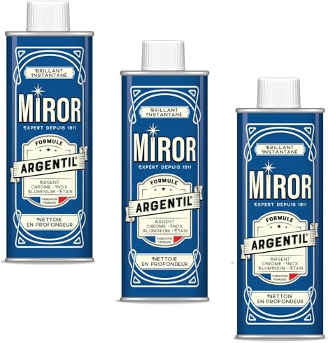 Formule Argentil Nettoyant Argent Chrome Inox Nickel Étain - 250Ml - Lot De 3 - Vendu Par Lot