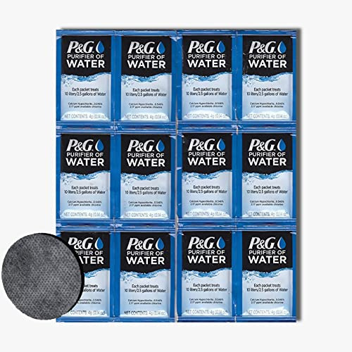 PURIBAG Kit de recharge – Filtre à charbon de rechange et 12 purificateurs d'eau P&G