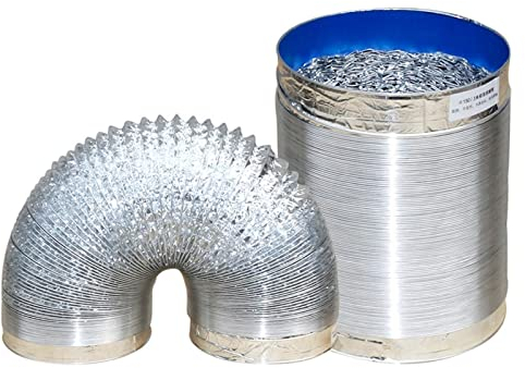 Abluftschlauch Flexible Lüftungsschläuche, kanalisierte Lüftungssysteme for Küche, Badezimmer, Hydrokultur-Abluftventilatorkanäle, Folienkanäle, Lüftungsschlauch ( Color : Length 6M , Size : Dia.100mm