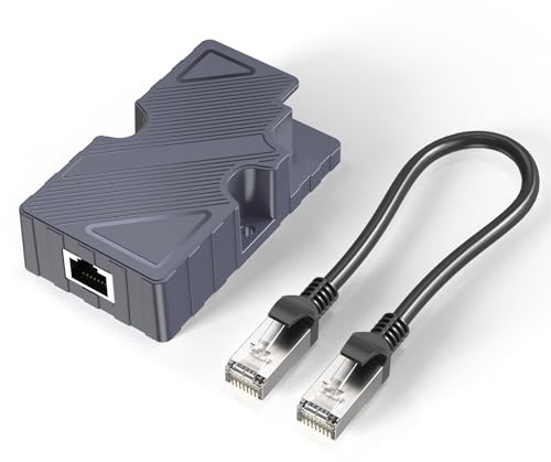 Naroote Adaptateur d'interface RJ45, Kit d'Adaptateur de Cordon Ethernet, Boîtier ABS, Injecteur POE Stable et Fiable pour Starlink Dishy V2