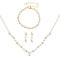 Yolev Brautschmuck Set Silber Strass Hochzeitsschmuck Braut Enth?lt Damen Brautjungfer Halsketten Armband Ohrringe Abschlussball Kost¨¹m Schmuck Hochzeit Set f¨¹r Braut Hochzeitsfeier