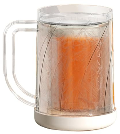 leryveo Eiskaffeetasse, gefrierbarer Bierkrug | Klare doppelwandige Bierkrüge aus Glas - Frosty Freezer Ice Mugs Bierkühler, Zwischenschicht-Eiskaffeetasse mit Griff für kalte Getränke