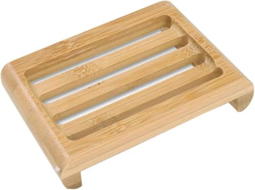 Bamboo Soap Dish, Wooden Soap Dispenser for Bathroom, Kitchen, Dining Room, Bedroom, Living Room, Bedside Table