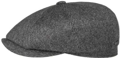 Stetson Hatteras Flatcap Kaschmir Made in Germany Herren Winter grau 58 cm
