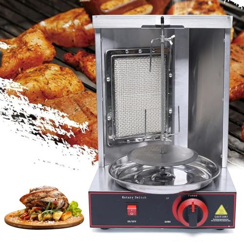STWBHW Asador Vertical for Horno, máquina for Asar Gyros, máquina for Asar Carne a la Parrilla con Gyros, asador Vertical for Carne de Kebab y Doner, asador infrarrojo for cocinar