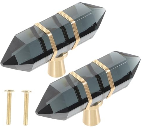 COSMEVIVI 6stücke Knöpfe Zuggriffe Für Schränke Und Küchenschränke Goldene Möbelbeschläge Für Modern Eingerichtete Räume -transparent