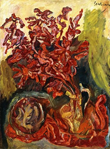 GKAZGQPR Berühmte Gemälde Gemälde Fotodruck Drucken Ölgemälde Die gladiole von chaim Soutine Bilder Deko Kunstwerk für Wohnzimmerdekoration 60x90cm