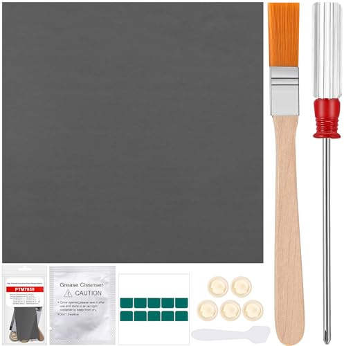 Nuanchu GPU Thermal Pad Ptm7950 Phase Change Thermal Pad 8.5 Watt per Meter per Kelvin Conductive Silicone Grease CPU Paste for Laptop, Game Machine(80x80x0.2mm)