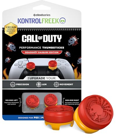 KontrolFreek Call of Duty: Deadshot Grips para Mando PS5 | Palancas Oficiales para PS5 & PS4 | Aumento de Altura para Puntería y Aim Assist