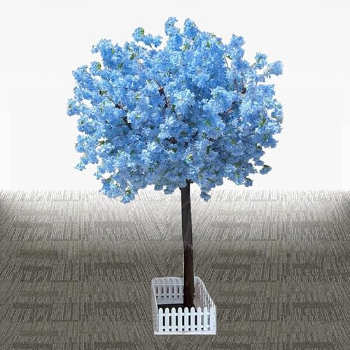 Arbres Artificiels En Fleurs De Cerisier - Magnifique Et Réaliste Arbre Artificiel En Fleurs De Cerisier, Fleur De Cerisier Japonais Avec Fleur Artificielle Violette, Plante Artificielle Ronde(1.5m*1m