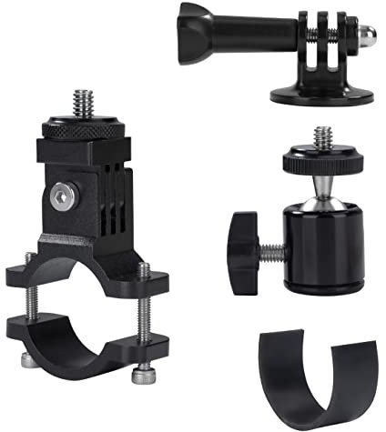 Tunejoy Supporto per Action Cam per Bicicletta 360 Rotazione Supporto per Manubrio Bici Motociclo per Fotocamera in Alluminio per GoPro Hero 6 7 8 9 Session
