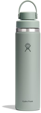 Hydro Flask Wasserflasche, isolierter Edelstahl, breiter Becherdeckel, auslaufsicher, 680 ml, Agavengrün