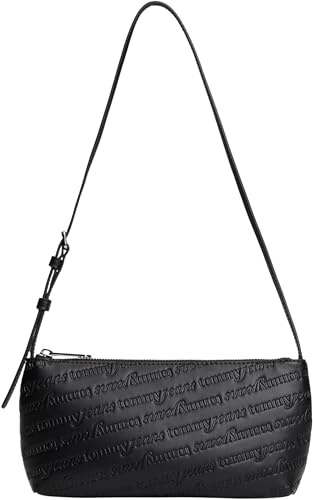 Tommy Jeans TJW Must AOP AW0AW17867 - Bolso de hombro para mujer, color negro (negro), talla única, Negro (Negro), One Size