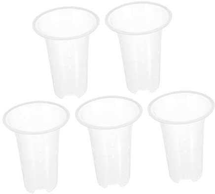 BESPORTBLE 5pièces Lot de Pots de Plantation Plastique pour Orchidées Pots de Fleurs Résistants pour Jardinage avec Drainage au Fond