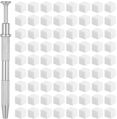 150 PCS Soft Nail Sponges for Ombre, White Nail Sponge with Metal Grabber, Ombre Sponge for Nails Manicure Nails Art Tools
