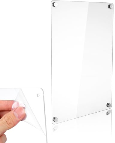 DOITOOL Clear Magnetic Fridge Planner Transparent Dry Erase Board Message Board for Kitchen Scheduling Reusable Acrylic Refrigerator Planning 11.61 X 8.27 in