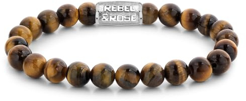 Rebel & Rose Herren-Armband Stones Tiger Lily 8 mm RR-80042-S