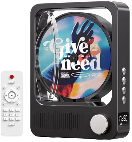 Kdouehg Lettore CD Portatile con Speaker Stereo HiFi, e Display LED, Abilitato Bluetooth per Un'Esperienza di Ascolto Domestica.