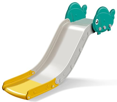 Couch Slide for Toddlers, Upgraded Indoor Toddler Slide for Couch, Bed & Stairs, Space-Saving Kids Slide with Extended Slope, Smooth Edges & Cute Fish Design, Safe for Multiple Ages & Long-Term Use