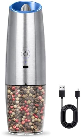 Bosiyrggrl Macinasale e Elettrico Ricaricabile, Macinasale e Elettrico Regolabile