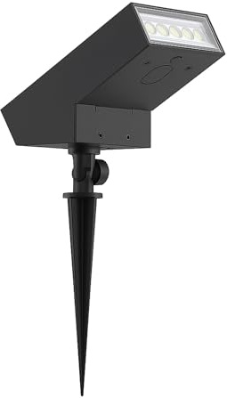 Lumisky Spot Solaire Projecteur à piquer en aluminium dimmable LED blanc orientable 180° SOLTEK H23cm