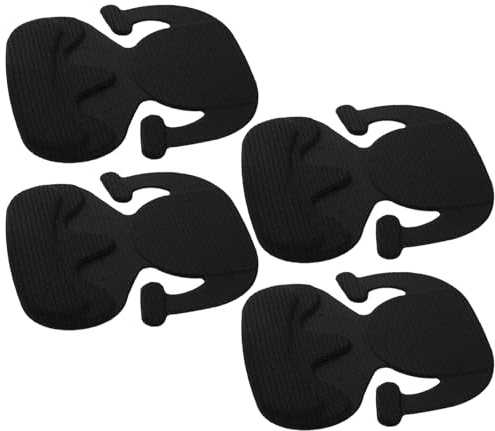Women's No Glue Heel Grips for High Heels, Black 4 Pack