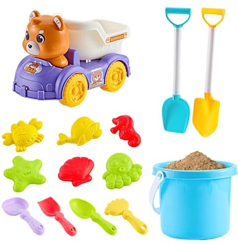 Sand Toys for Kids | Sandbox Building Kit With Molds, Bucket & Shovels | Sandbox Toys for Kids - for Home New Year School Nursery Backyard Yard Girls Children Teens Adult