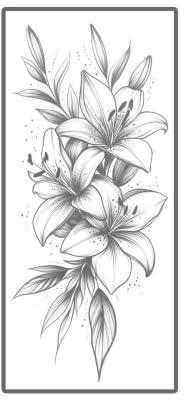 Körperaufkleber Temporäres Blumen-Tattoo Hält Bis Zu 15 Tage. Wasserfester, Semi-permanenter Aufkleber Für Frauen-Ferienpartys