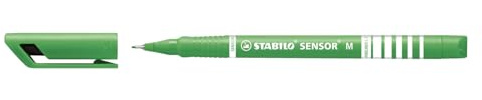 STABILO - Fineliner mit gefederter Spitze - SENSOR M - medium - Einzelstift - grün