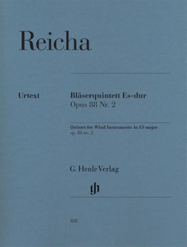 Bläserquintett Es-dur op. 88 Nr. 2, Stimmen für Querflöte, Oboe, Karinette in B, Horn in Es und F, Fagott: Besetzung: Kammermusik mit Blasinstrumenten (G. Henle Urtext-Ausgabe)